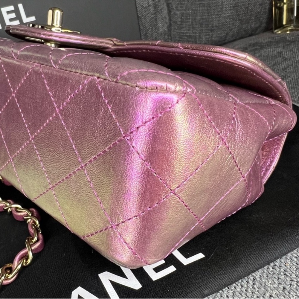 Chanel Classic Flap Mini Rectangular Iridescent M… - image 8